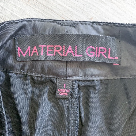 MATERIAL GIRL Black Velvet High Waisted Shorts - Picture 4 of 7